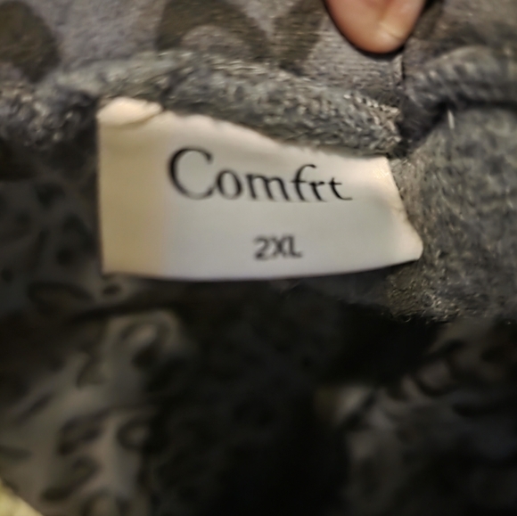 Comfrt Leopard Print Gray Pants - Picture 3 of 3